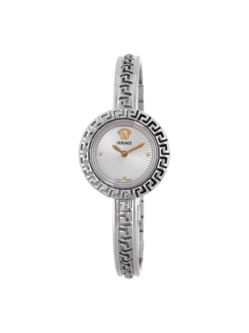 NWT Versace La Greca Quartz Silver Dial Ladies Watch